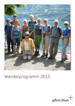Wanderprogramm 2015