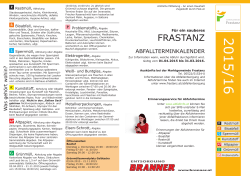 Müllabfuhrplan 2015/16