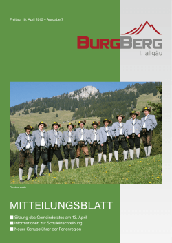 Burgberger Mitteilungsblatt Nr. 07/2015
