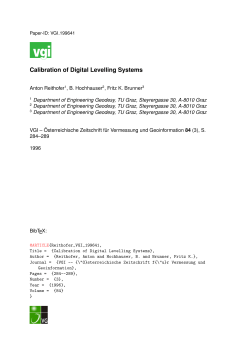 Calibration of Digital Levelling Systems