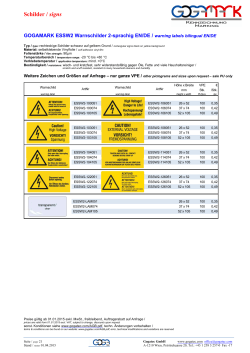 Warnschilder zweisprachig EN/DE / warning labels