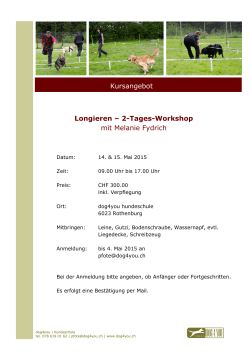 Longieren – 2-Tages-Workshop mit Melanie Fydrich