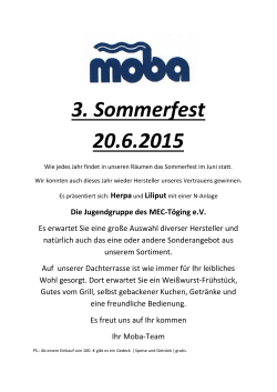 3. Sommerfest 20.6.2015 - moba