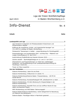 Infodienst Nr. 4 2015 - Liga der freien Wohlfahrtspflege in Baden