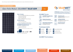Glas-Folie-Modul: SOLARWATT BLUE 60M