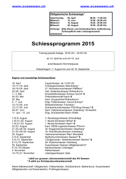 Schiessprogramm 2015