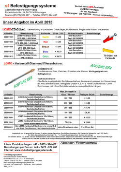 sf Befestigungssysteme