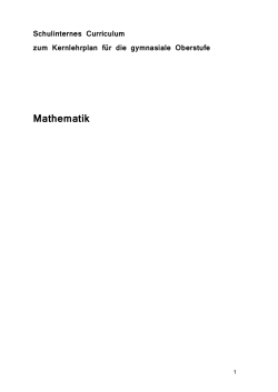 Curriculum Mathematik 2015