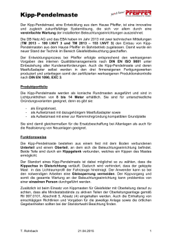 Kipp-Pendelmaste für die Deutsche Bahn AG