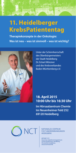 Programm NCT Patiententag Heidelberg 2015