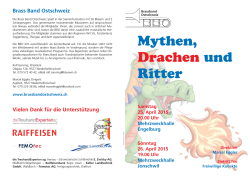 Flyer - Brass Band Ostschweiz
