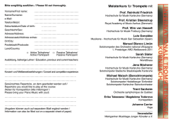 Jetzt anmelden f&uuml;r die Internationalen Trompetentage K&uuml;rnbach 2015!