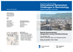 International Symposium Challenges in Neonatology