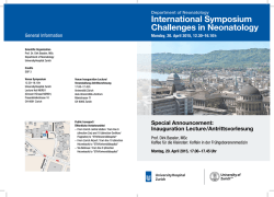 International Symposium Challenges in Neonatology