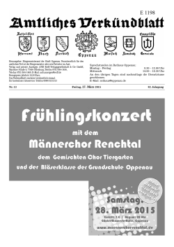 Verkündblatt KW 13 2015