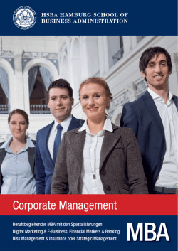 Flyer MBA Corporate Management