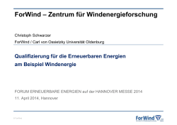 ForWind - Bundesverband Erneuerbare Energien eV