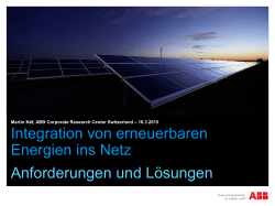 Integration von erneuerbaren Energien ins Netz / L