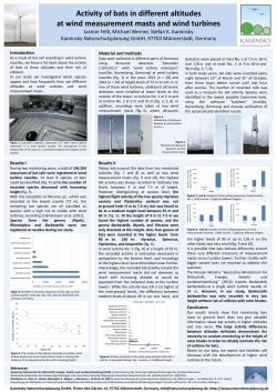 Activity of bats in different altitudes at wind measurement masts and