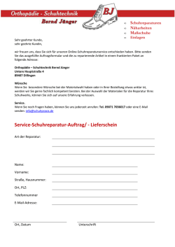 Service-Schuhreparatur-Auftrag/