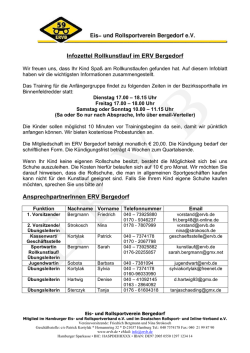 Infozettel Rollkunstlauf im ERV Bergedorf