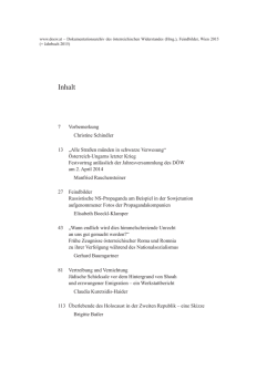 Jahrbuch 2015 - Inhalt - Dokumentationsarchiv des &ouml;sterreichischen