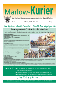 April 2015 - Stadt Marlow