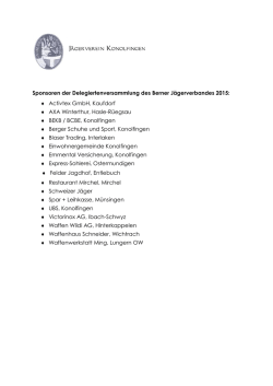 Herzlichen Dank an alle Sponsoren der DV 2015!