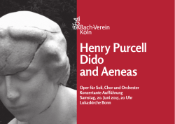 Henry Purcell Dido and Aeneas - Bach