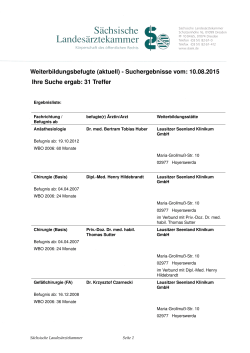 Weiterbildungsbefugnisse - Lausitzer Seenland Klinikum