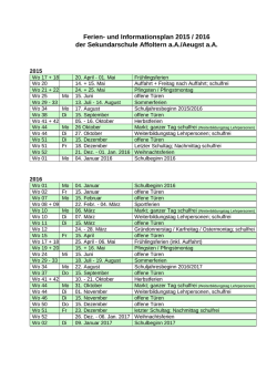 Ferien-Informationsplan