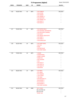 Fernsehprogramme Digital