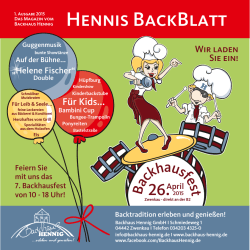 Hennis BackBlatt - Backhaus Hennig