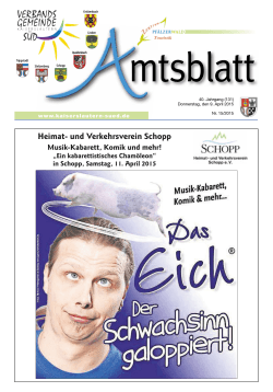 Ausgabe Nr. 15 vom 09.04.2015