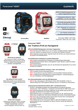 Detailinformationen Forerunner 920XT DE - Sport