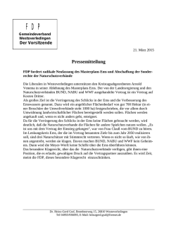 FDP Westoverledingen zum Emsplan 25.03.2015