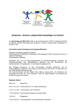 Informationen zum Symposion - Staatliche Schulberatung in Bayern