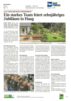 Ein starkes Team feiert zehnj&auml;hriges Jubil&auml;um in