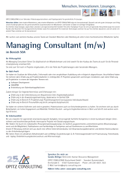 Managing Consultant (m/w)