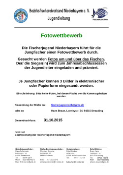 Fotowettbewerb (35,9 KiB) - Fischereiverband Niederbayern