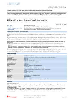 LBBW 3,85 % Bayer Protect-Pro-Aktien