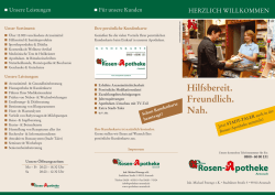 Informationsflyer Rosen-Apotheke