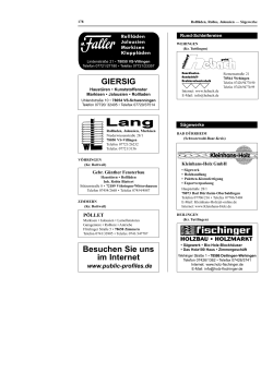 GIERSIG Besuchen Sie uns im Internet