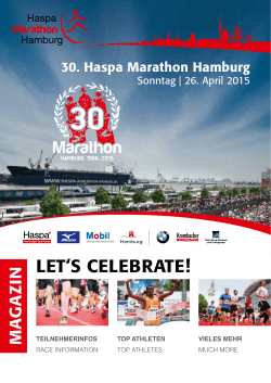 HASPA Marathon Hamburg-Magazin