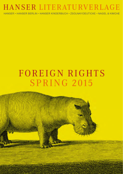 SPRING 2015 FOREIGN RIGHTS
