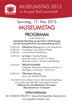 Museumstag 2015 - Goethe