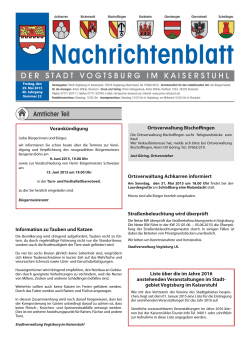 Nr. 22 vom 29. Mai 2015 - Vogtsburg im Kaiserstuhl