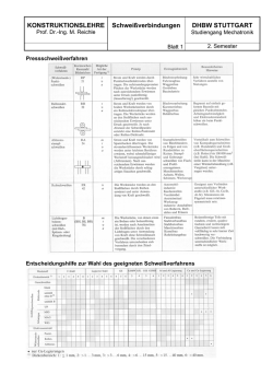 KONSTRUKTIONSLEHRE DHBW STUTTGART