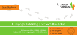 Programm 2015  - 4. Leipziger Fußdialog