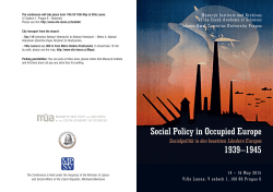 Social Policy in Occupied Europe 1939–1945